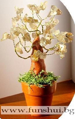 Фън Шуй Дърво от Косите на Венера (Рутилов кварц)