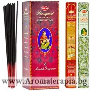 Ароматни Пръчици - Комплект - Букет от 6 Аромата Микс (BOUQUET 6 ASSORTED) HEM Corporation
