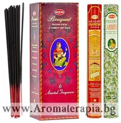 Ароматни Пръчици - Комплект - Букет от 6 Аромата Микс (BOUQUET 6 ASSORTED) HEM Corporation