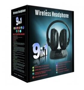 Безжични Слушалки 9-в-1 HI-FI Мултимедиен Комплект