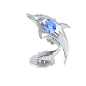 Миниатюра делфин сребро Swarovski ® Crystal