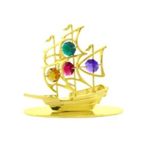 Миниатюра Кораб злато Swarovski ® Crystal