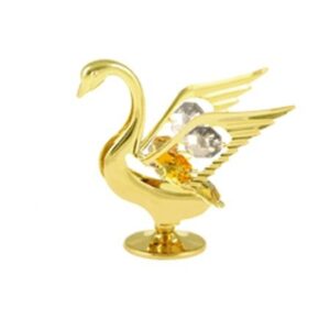 Миниатюра Лебед злато Swarovski ® Crystal