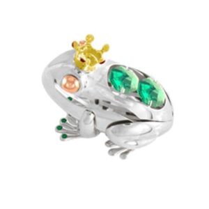 Миниатюра Принцеса жаба сребро Swarovski ® Crystal