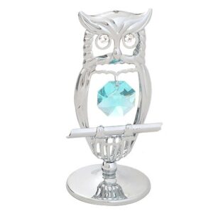 Миниатюра Сова Сребро Swarovski ® Crystal